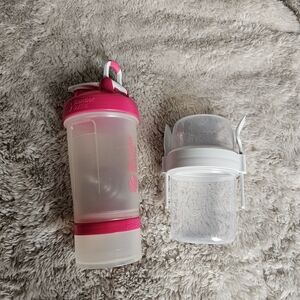 BlenderBottle Pink and White Storage Set
